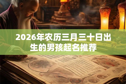 2026年农历三月三十日出生的男孩起名推荐