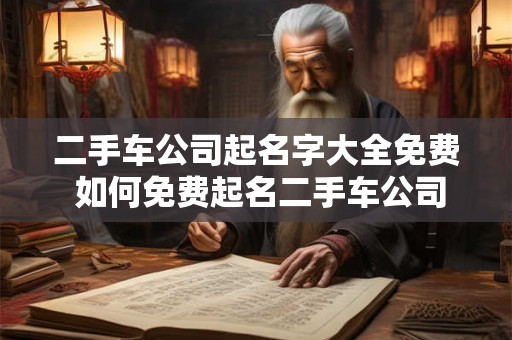 二手车公司起名字大全免费 如何免费起名二手车公司 二手车公司起名字大全免费 如何免费起名二手车公司