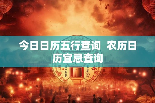 今日日历五行查询 农历日历宜忌查询 今日日历五行查询 农历日历宜忌查询