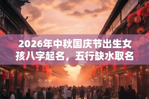 2026年中秋国庆节出生女孩八字起名，五行缺水取名大全