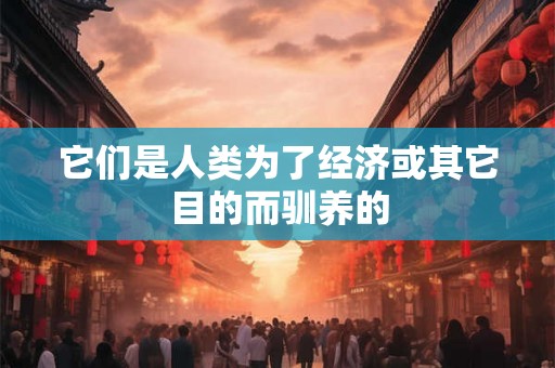 它们是人类为了经济或其它目的而驯养的
