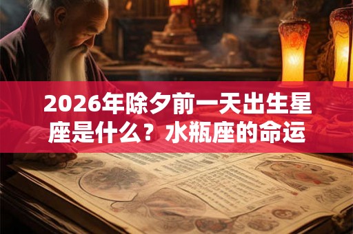 2026年除夕前一天出生星座是什么?水瓶座的命运 2026年除夕前一天出生星座是什么?水瓶座的命运