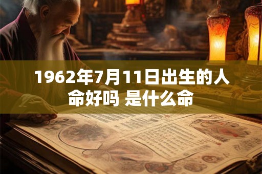 1962年7月11日出生的人命好吗 是什么命