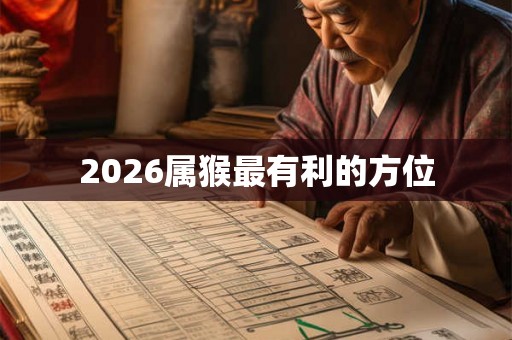 2026属猴最有利的方位