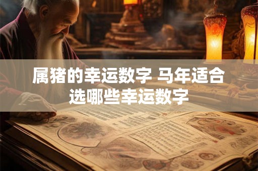 属猪的幸运数字 马年适合选哪些幸运数字