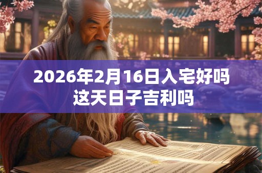 2026年2月16日入宅好吗 这天日子吉利吗