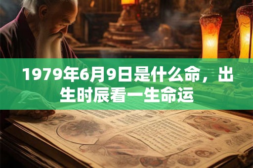1979年6月9日是什么命，出生时辰看一生命运