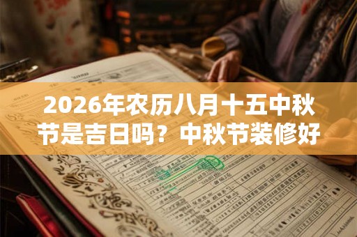 2026年农历八月十五中秋节是吉日吗？中秋节装修好吗？