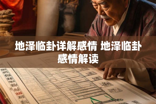 地泽临卦详解感情 地泽临卦感情解读
