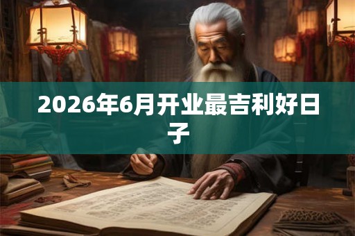 2026年6月开业最吉利好日子