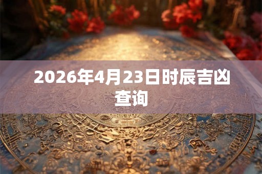 2026年4月23日时辰吉凶查询