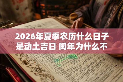 2026年夏季农历什么日子是动土吉日 闰年为什么不能动土