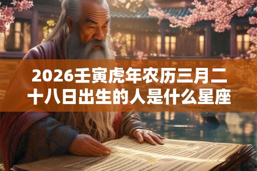 2026壬寅虎年农历三月二十八日出生的人是什么星座？