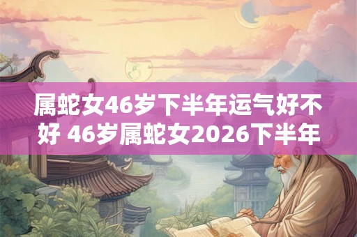 属蛇女46岁下半年运气好不好 46岁属蛇女2026下半年运气怎么样 属蛇女46岁下半年运气好不好 46岁属蛇女2026下半年运气怎么样