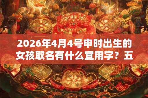 2026年4月4号申时出生的女孩取名有什么宜用字?五行八字是什么? 2026年4月4号申时出生的女孩取名有什么宜用字?五行八字是什么?