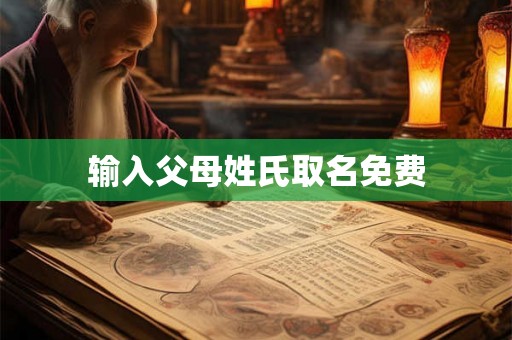 输入父母姓氏取名免费