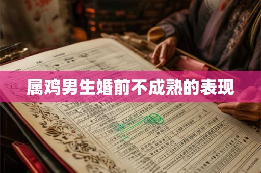 属鸡男生婚前不成熟的表现