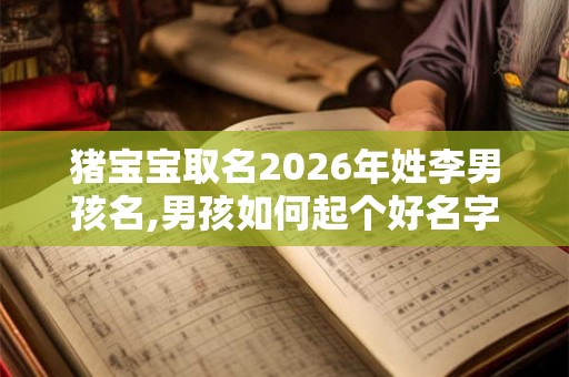 猪宝宝取名2026年姓李男孩名,男孩如何起个好名字？