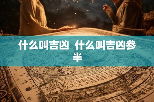 什么叫吉凶  什么叫吉凶参半