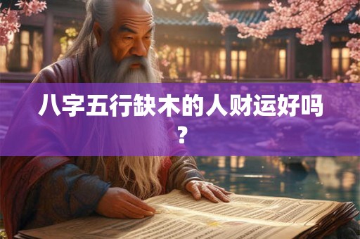 八字五行缺木的人财运好吗？