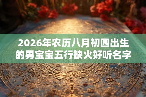 2026年农历八月初四出生的男宝宝五行缺火好听名字