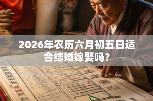 2026年农历六月初五日适合结婚嫁娶吗? 2026年农历六月初五日适合结婚嫁娶吗?