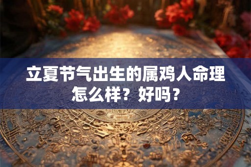 立夏节气出生的属鸡人命理怎么样？好吗？