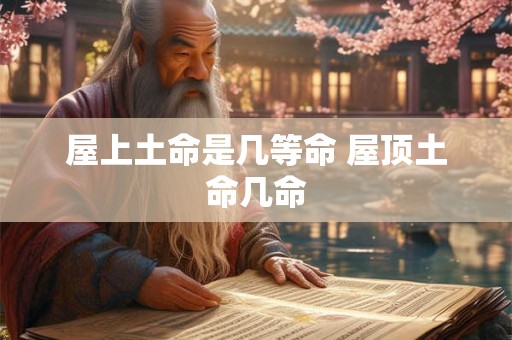 屋上土命是几等命 屋顶土命几命