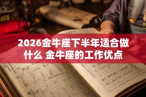 2026金牛座下半年适合做什么 金牛座的工作优点