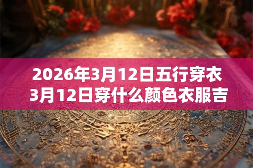 2026年3月12日五行穿衣 3月12日穿什么颜色衣服吉利 2026年3月12日五行穿衣 3月12日穿什么颜色衣服吉利