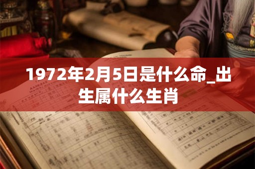1972年2月5日是什么命_出生属什么生肖 1972年2月5日是什么命_出生属什么生肖