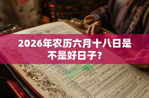 2026年农历六月十八日是不是好日子？