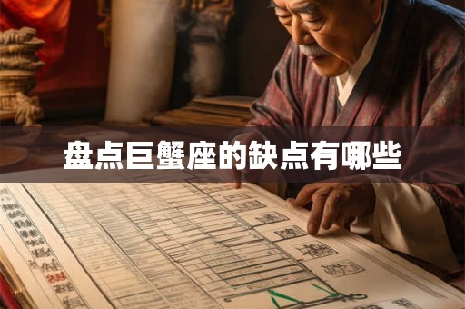 盘点巨蟹座的缺点有哪些