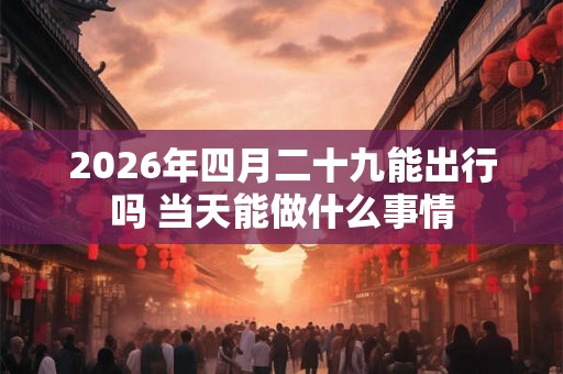 2026年四月二十九能出行吗 当天能做什么事情