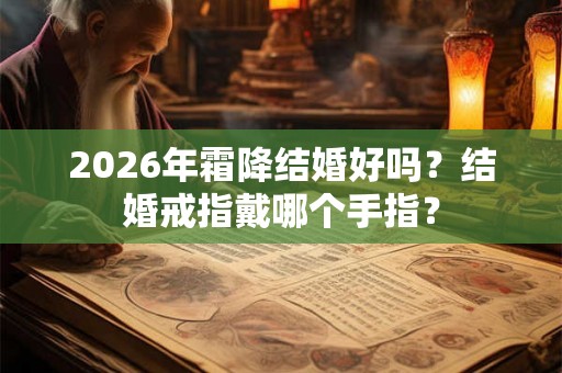 2026年霜降结婚好吗？结婚戒指戴哪个手指？