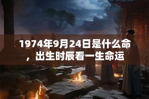 1974年9月24日是什么命，出生时辰看一生命运