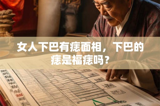 女人下巴有痣面相，下巴的痣是福痣吗？