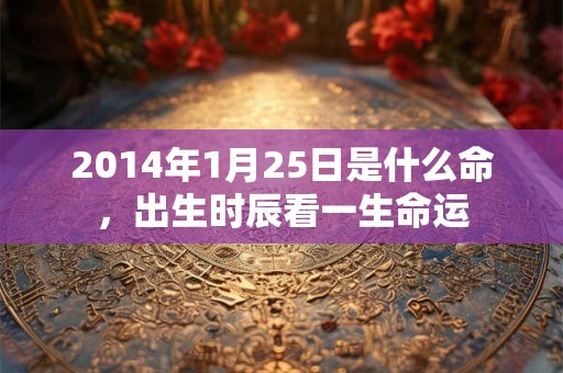 2014年1月25日是什么命，出生时辰看一生命运