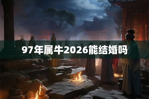 97年属牛2026能结婚吗