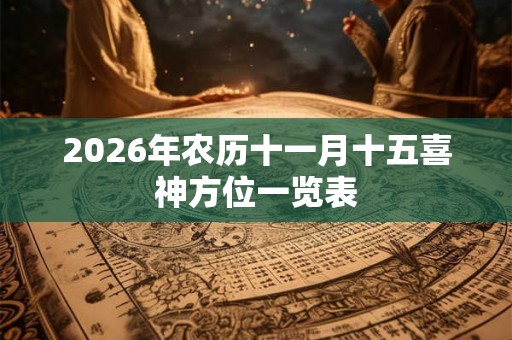 2026年农历十一月十五喜神方位一览表
