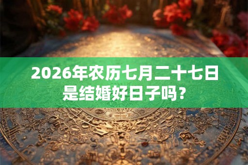2026年农历七月二十七日是结婚好日子吗？