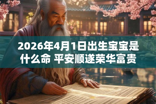 2026年4月1日出生宝宝是什么命 平安顺遂荣华富贵 2026年4月1日出生宝宝是什么命 平安顺遂荣华富贵