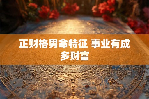 正财格男命特征 事业有成多财富 正财格男命特征 事业有成多财富
