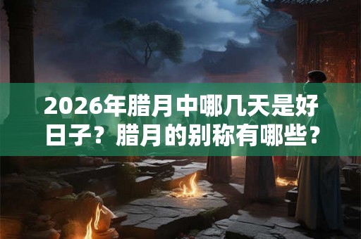 2026年腊月中哪几天是好日子？腊月的别称有哪些？