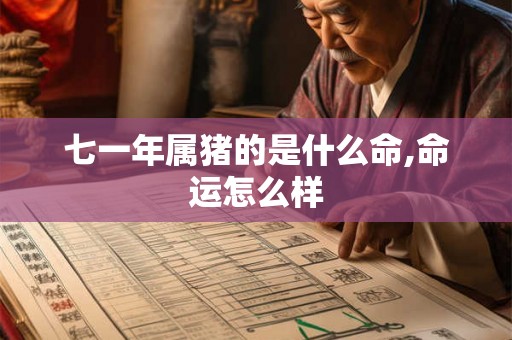 七一年属猪的是什么命,命运怎么样 七一年属猪的是什么命,命运怎么样