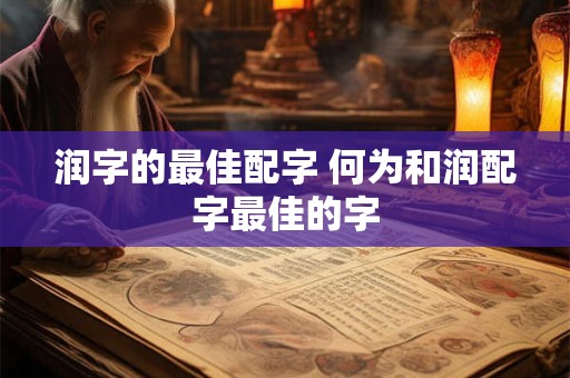 润字的最佳配字 何为和润配字最佳的字 润字的最佳配字 何为和润配字最佳的字