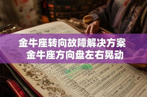 金牛座转向故障解决方案  金牛座方向盘左右晃动