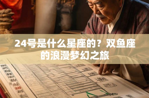 24号是什么星座的？双鱼座的浪漫梦幻之旅