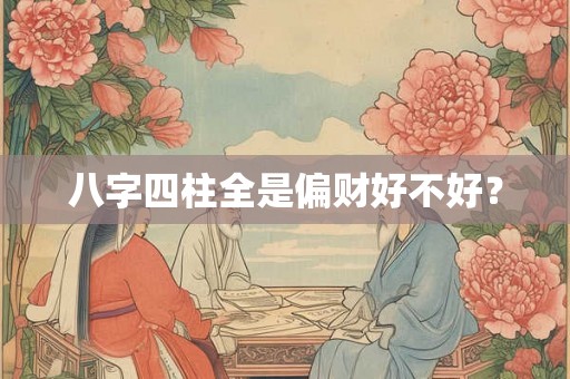 八字四柱全是偏财好不好？
