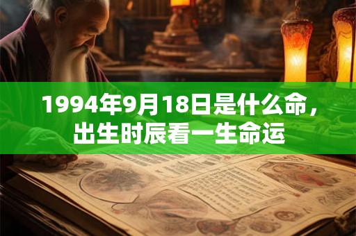 1994年9月18日是什么命,出生时辰看一生命运 1994年9月18日是什么命,出生时辰看一生命运